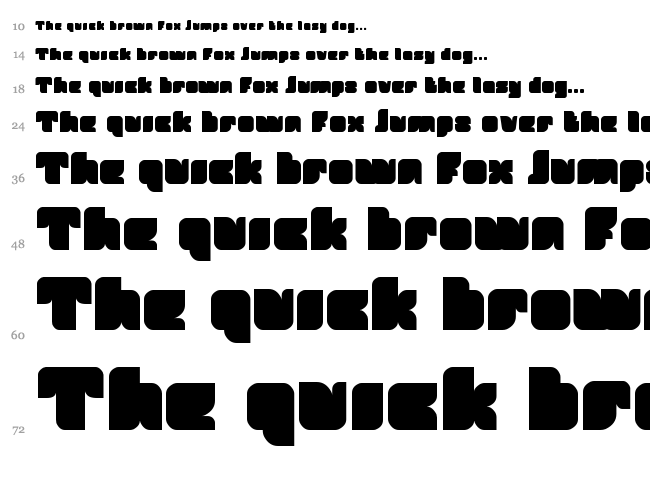 Brown Fox font waterfall